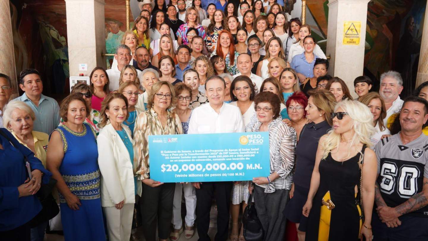 Entrega Gobierno de Sonora 20 millones de pesos a través del programa Peso a Peso por la Transformación